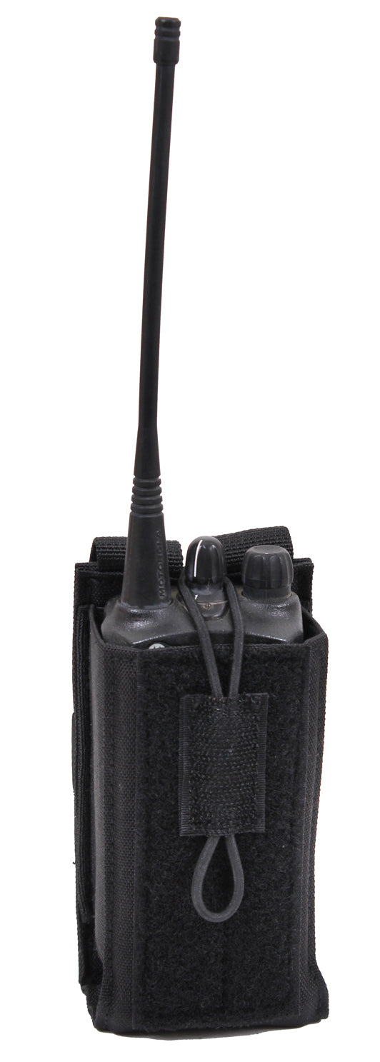 Rothco 5229 Black MOLLE Universal Radio Pouch For Police EMS Security